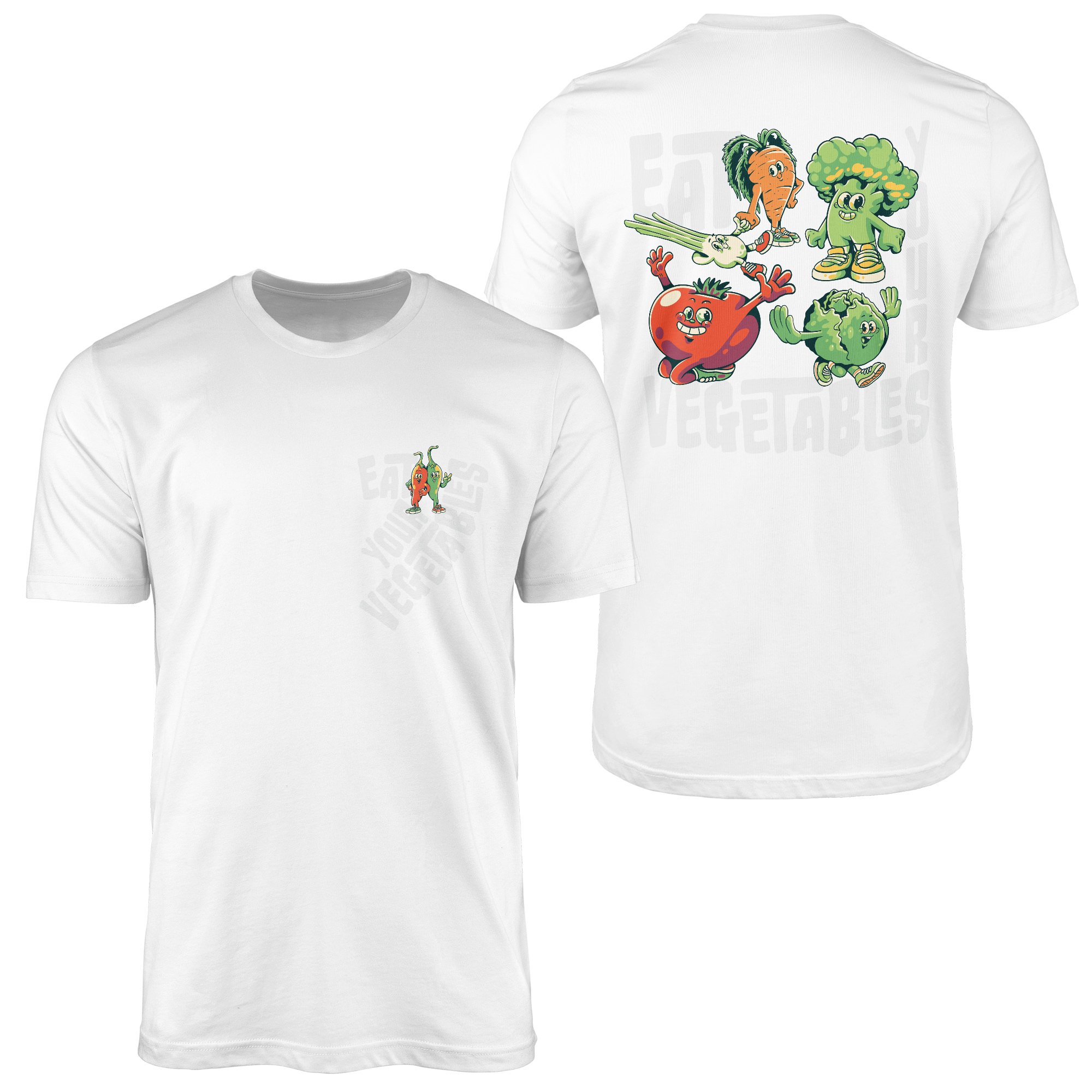 Eat Your Vegetables Tişört M - Beyaz