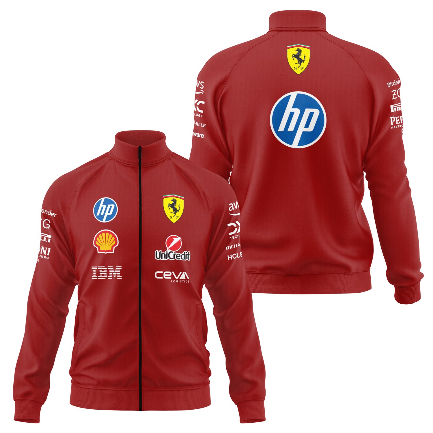 Scuderia Ferrari Teamline 2025 Fermuarlı Sweatshirt S - Kırmızı