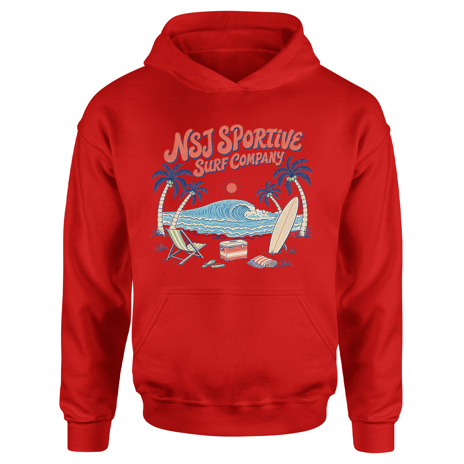 NSJ Sportive Surf Company 2026 Hoodie S - Kırmızı