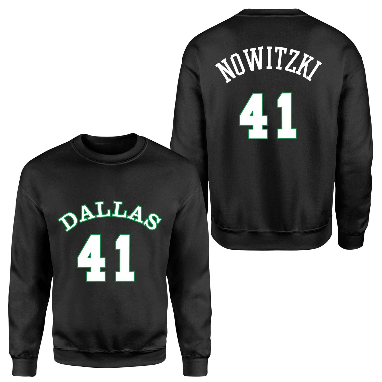 Dirk Nowitzki 41 Forma Sweatshirt S - Siyah