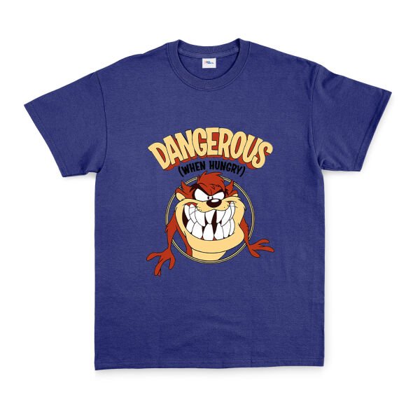 Taz Dangerous When Hungry Tişört S - İndigo Mavisi