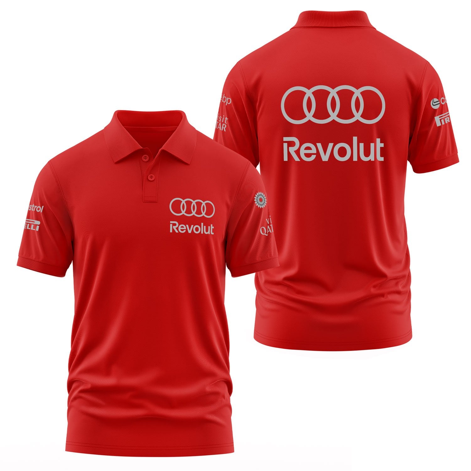 Audi Revolut Racing Polo Tişört XXL - Kırmızı