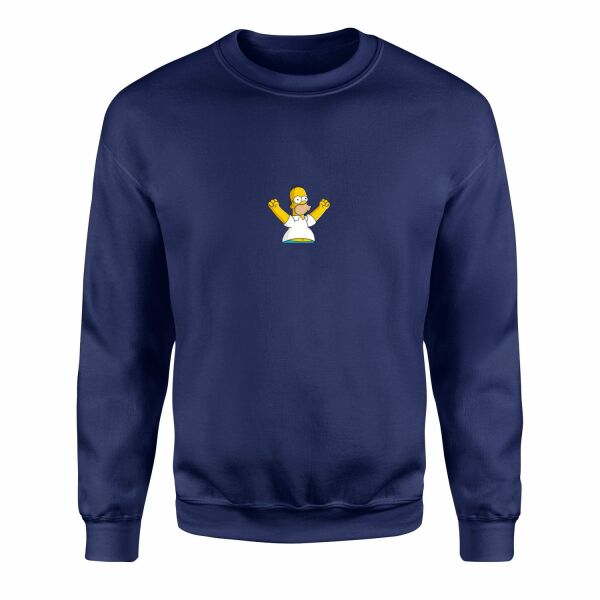 Homer Simpson, Proud Simpson | The Simpsons Sweatshirt S - İndigo Mavisi