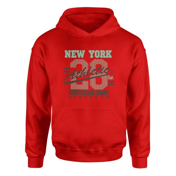 NY Athletic Hoodie S - Kırmızı
