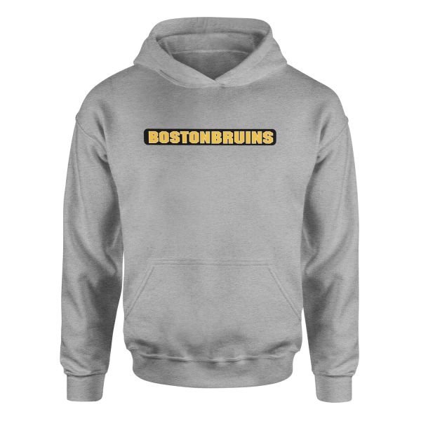 Boston Bruins Block Hoodie L - Gri