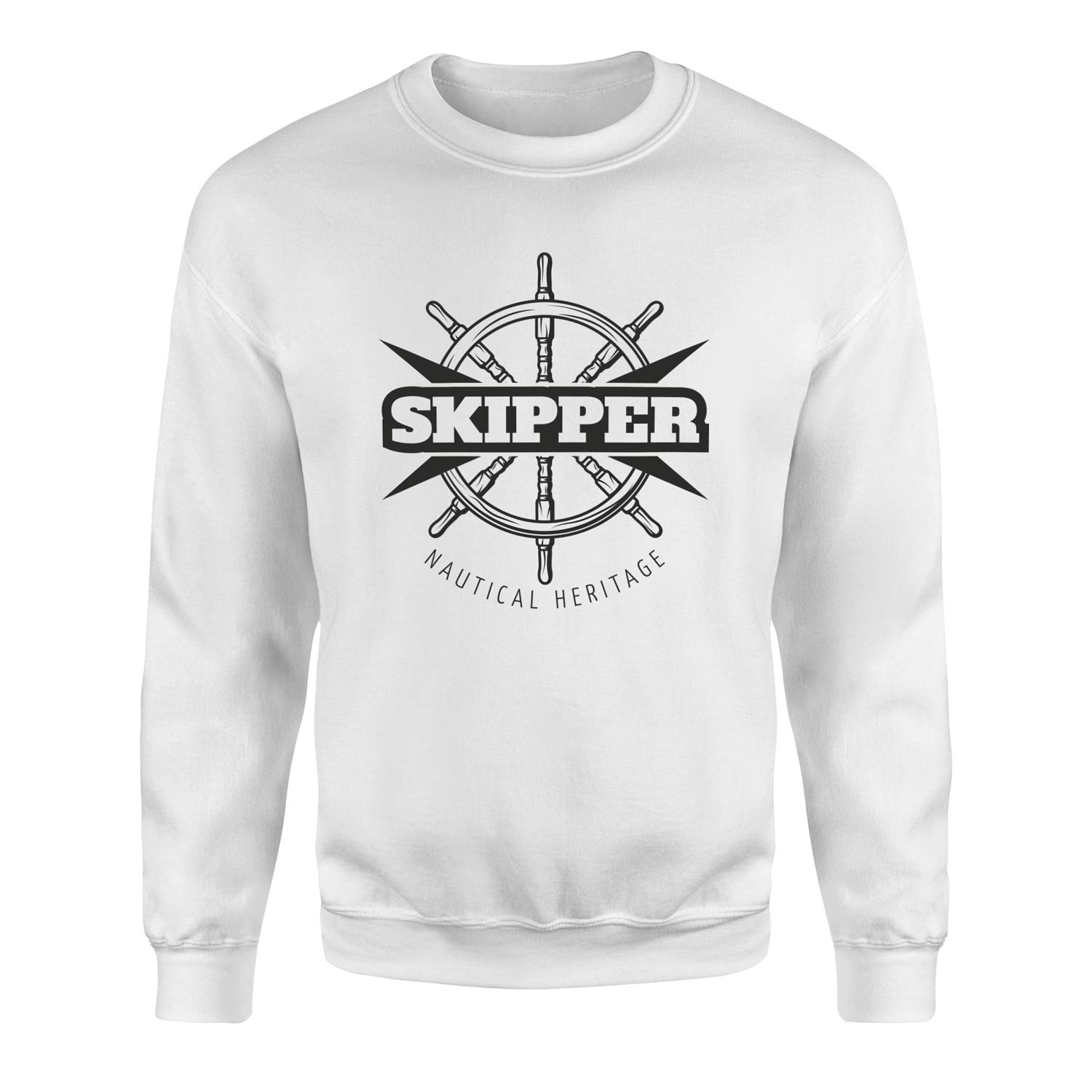 Skipper Denizci Sweatshirt M - Beyaz