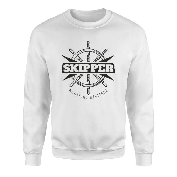 Skipper Denizci Sweatshirt M - Beyaz