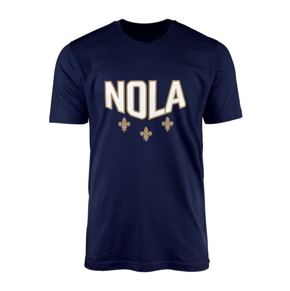 Fleur-de-lis New Orleans Tişört S - İndigo Mavisi
