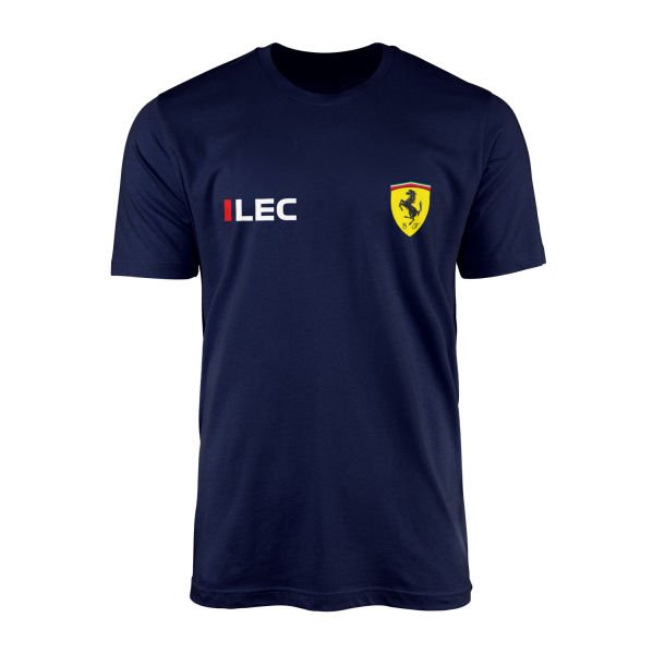 Charles Leclerc Ferrari #LEC ID Tişört M - İndigo Mavisi