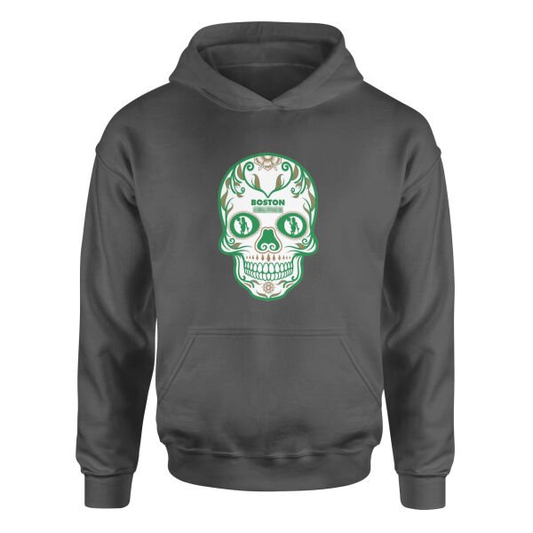 Boston Skull Hoodie S - Füme