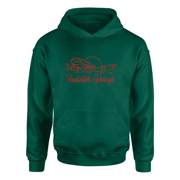 Radiator Springs Hoodie L - Nefti Yeşili