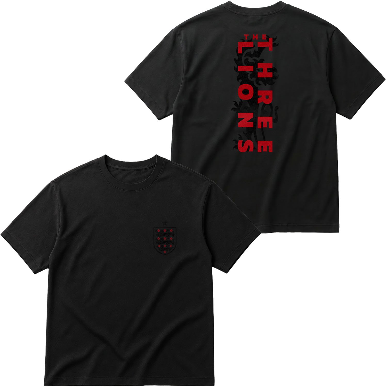 Three Lions | İngiltere Oversize Tişört M - Siyah