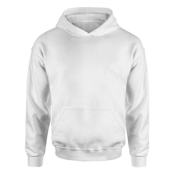 Real Madrid Badge Hoodie S - Beyaz