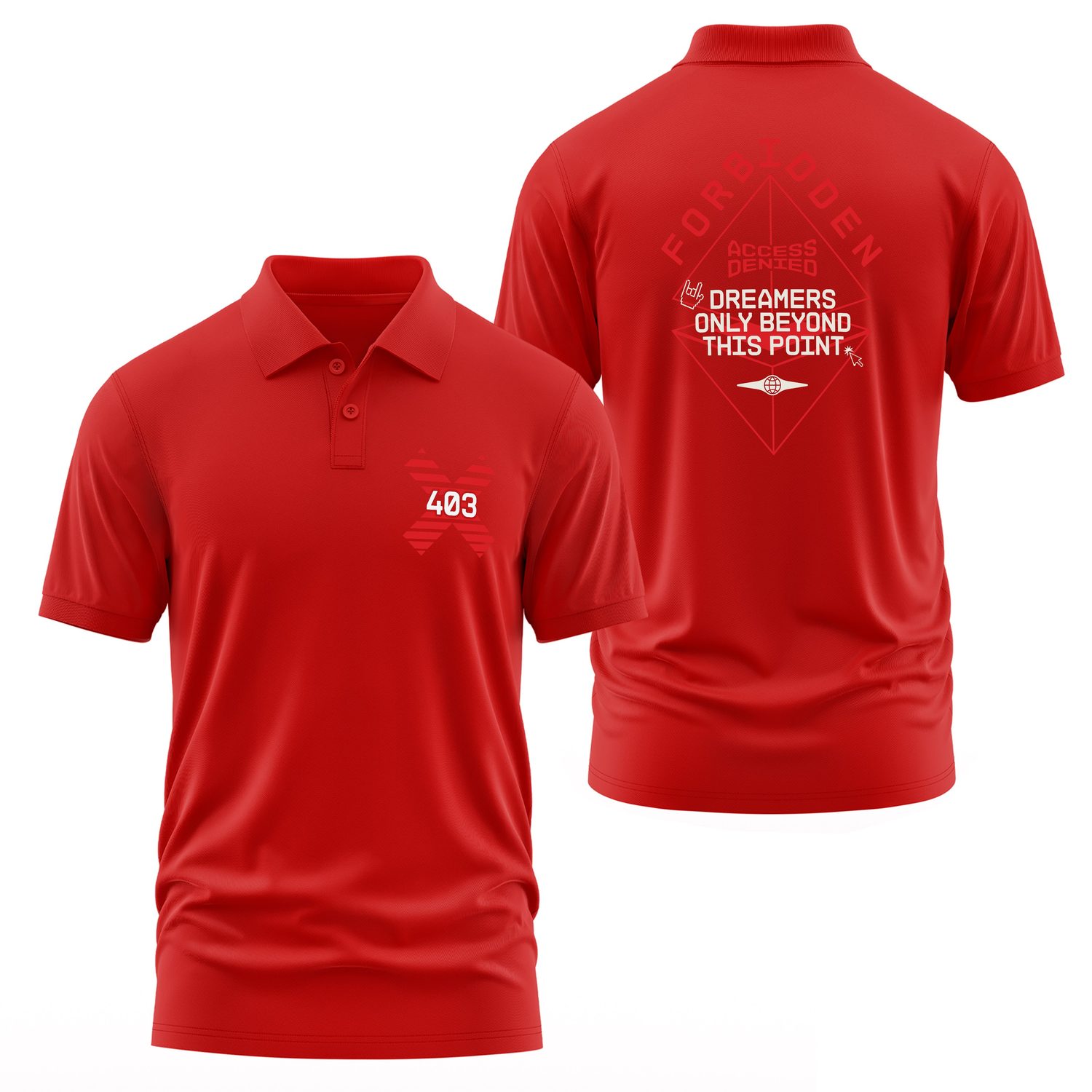 HTTP 403 FORBIDDEN: Access Denied Polo Tişört XXL - Kırmızı
