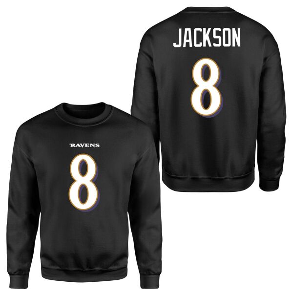 Lamar Jackson Baltimore Ravens Sweatshirt XL - Siyah