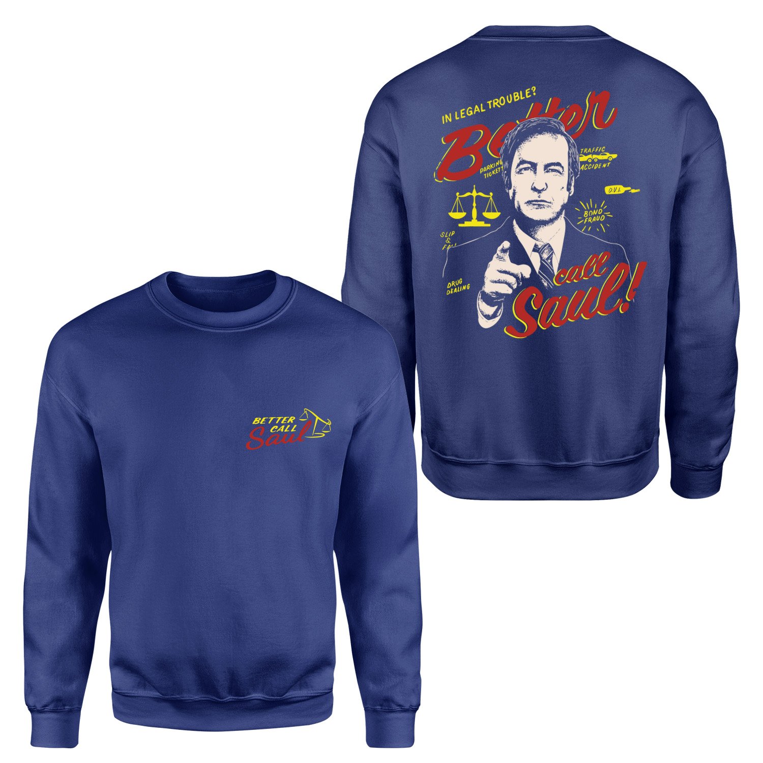 Call Saul Goodman | Better Call Saul Sweatshirt M - İndigo Mavisi