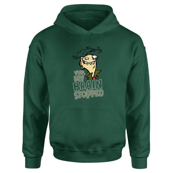 Yup, My Brain Stopped Hoodie L - Nefti Yeşili