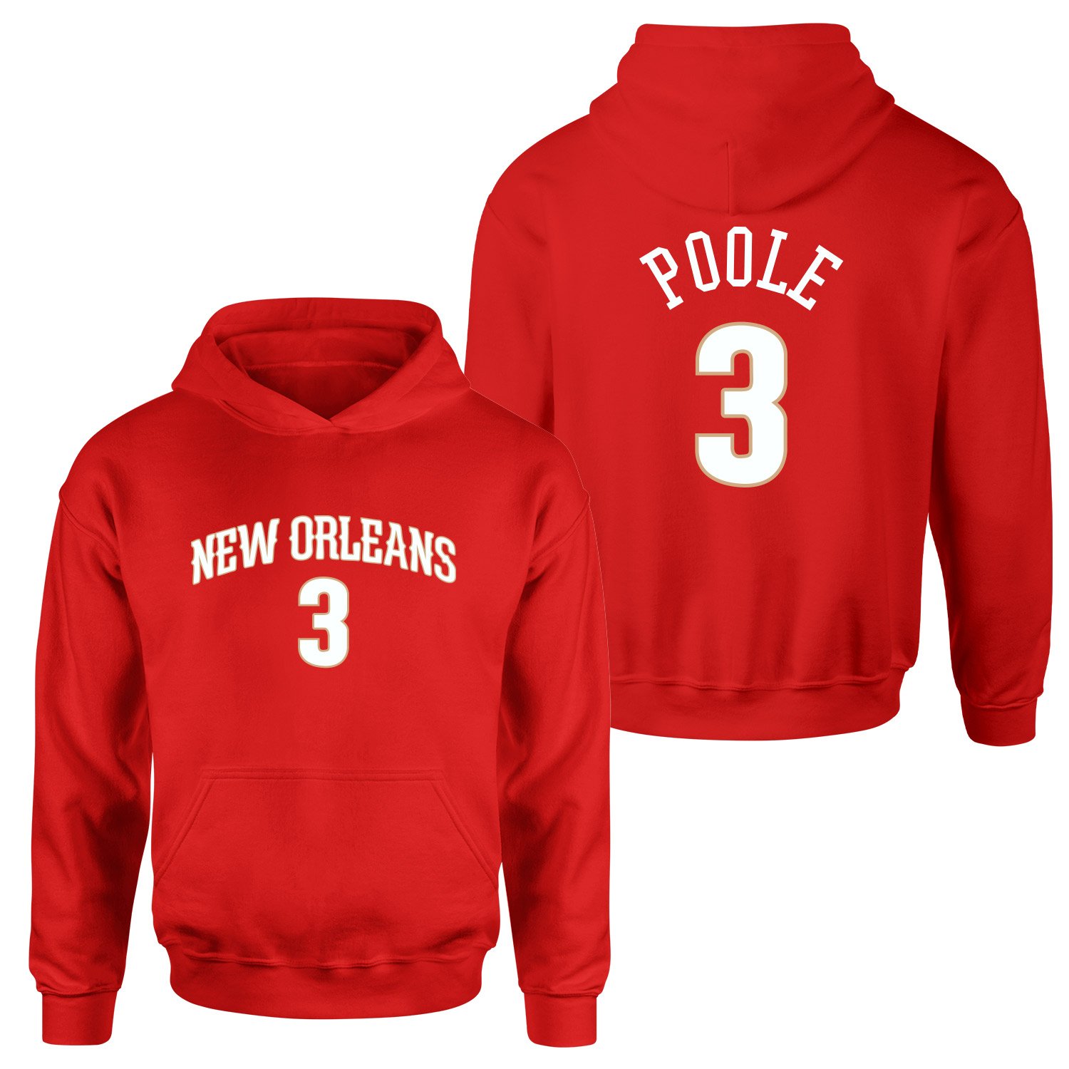 Jordan Poole New Orleans Forma Hoodie L - Kırmızı