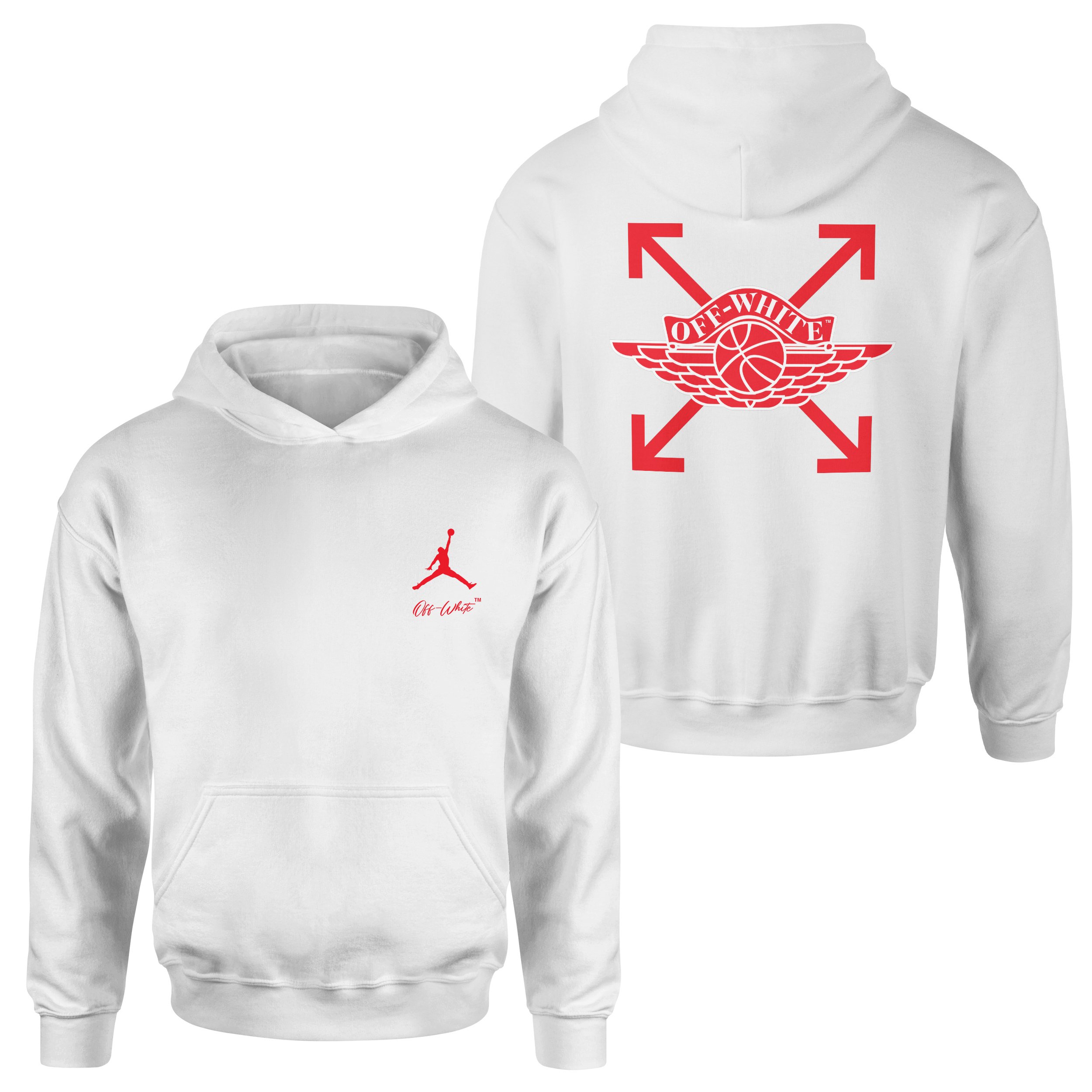 Air Jordan OFF Hoodie L - Beyaz