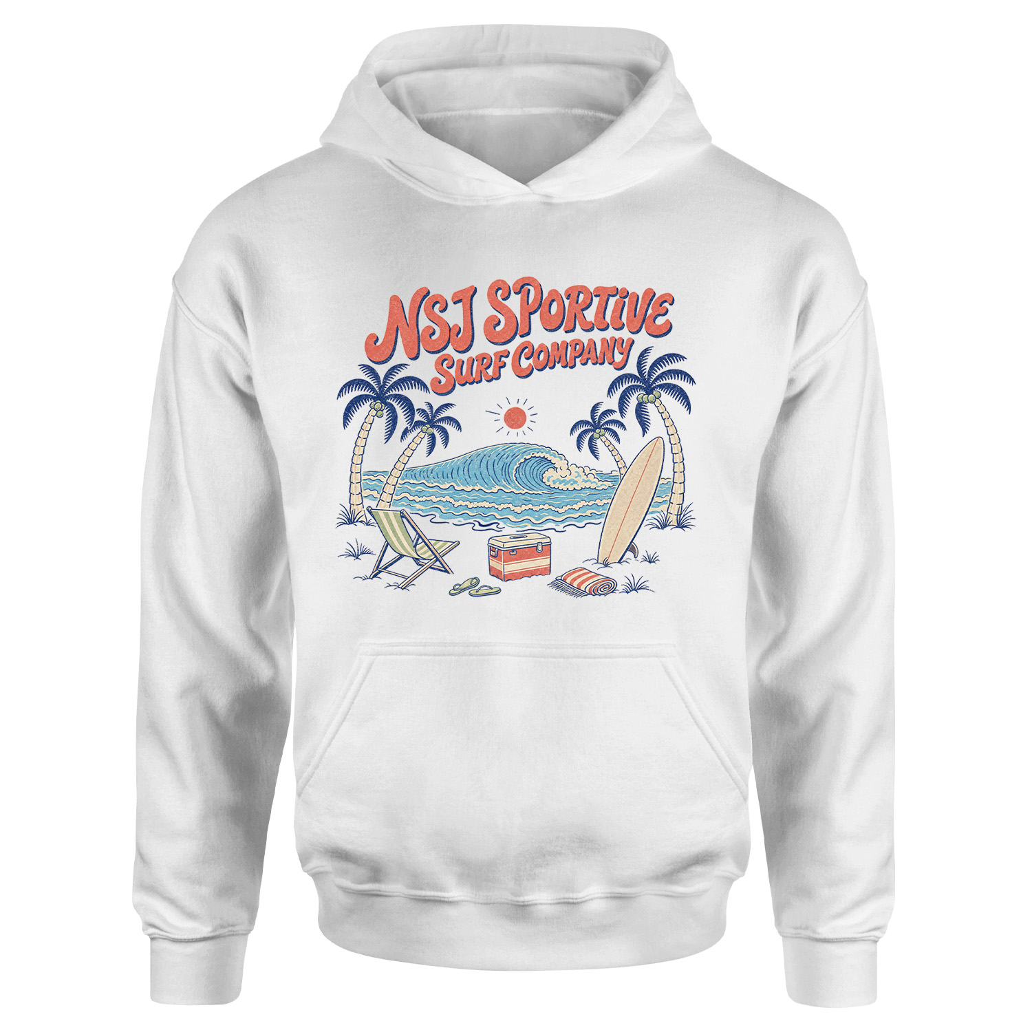 NSJ Sportive Surf Company 2026 Hoodie L - Beyaz