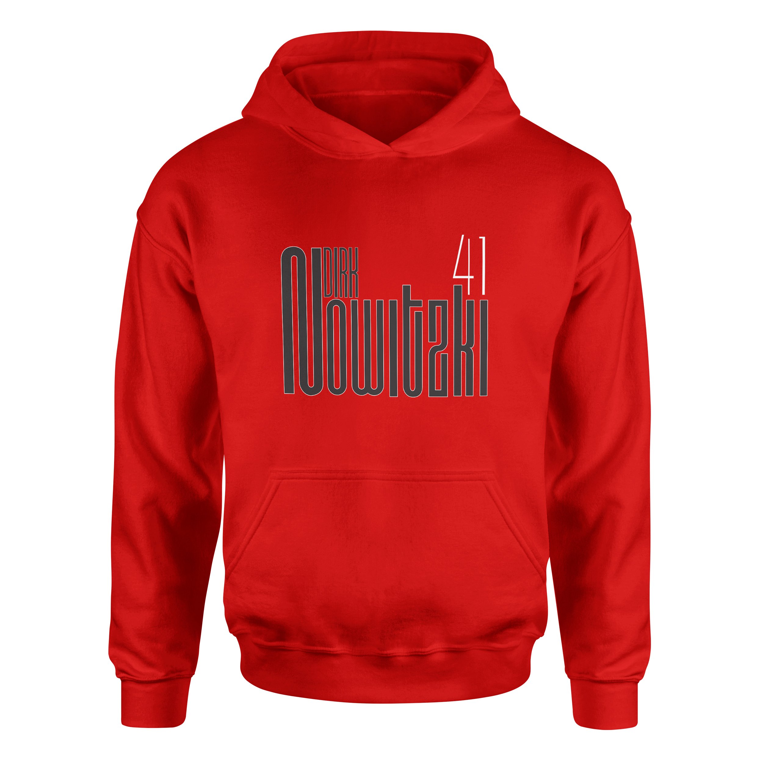 Dirk Nowitzki Hoodie L - Kırmızı
