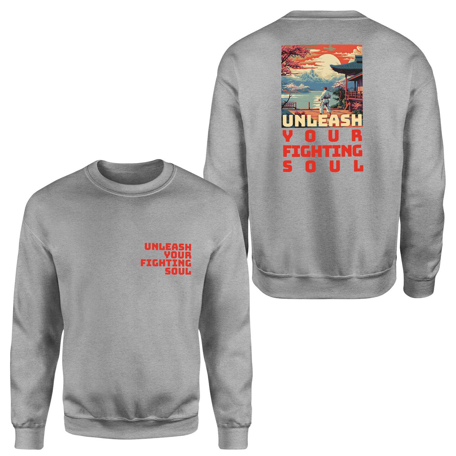 Unleash Your Fighting Soul | Karate Man Sweatshirt L - Gri