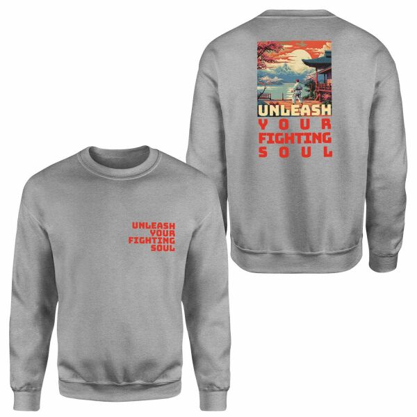 Unleash Your Fighting Soul | Karate Man Sweatshirt L - Gri