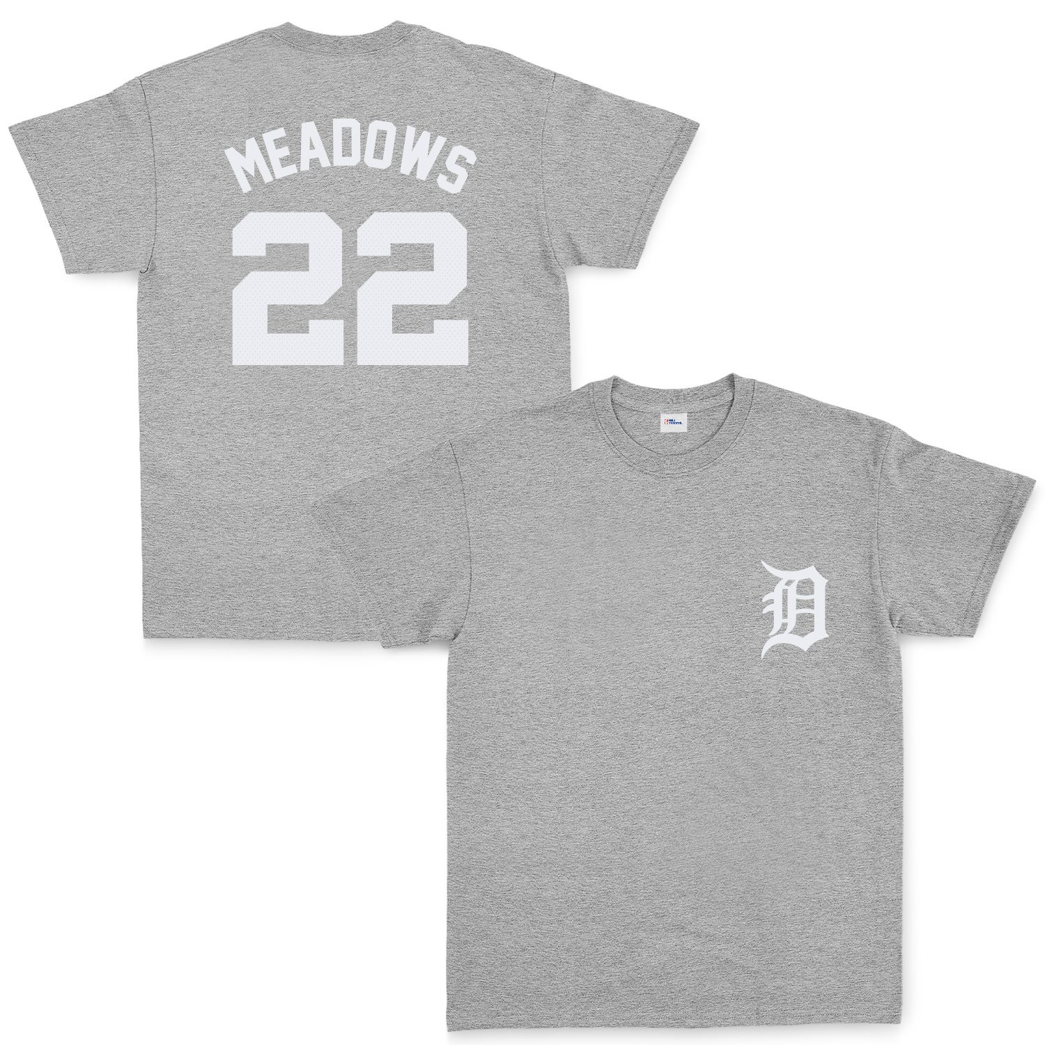 Parker Meadows 22 Detroit Tigers Jersey Tişört M - Gri