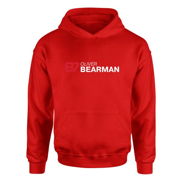 Oliver Bearman 87 Hoodie XL - Kırmızı