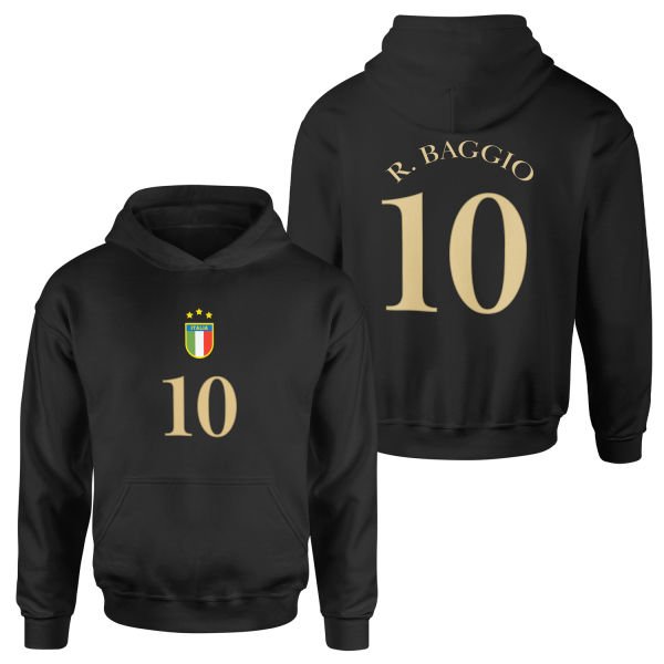 Roberto Baggio 10 Forma Hoodie XL - Siyah