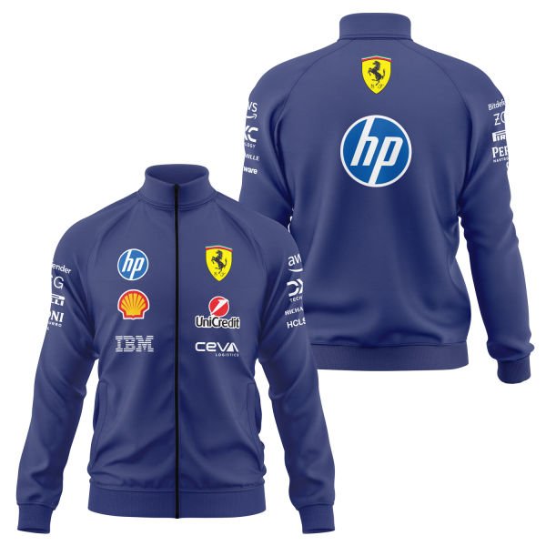Scuderia Ferrari Teamline 2025 Fermuarlı Sweatshirt M - İndigo Mavisi