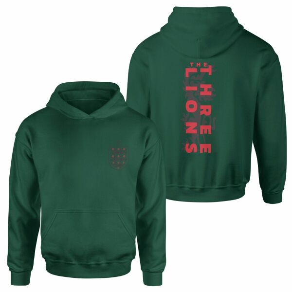 Three Lions | İngiltere Hoodie XXL - Nefti Yeşili