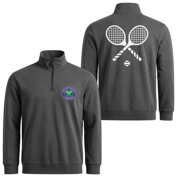 Wimbledon Yarım Fermuarlı Sweatshirt S - Füme