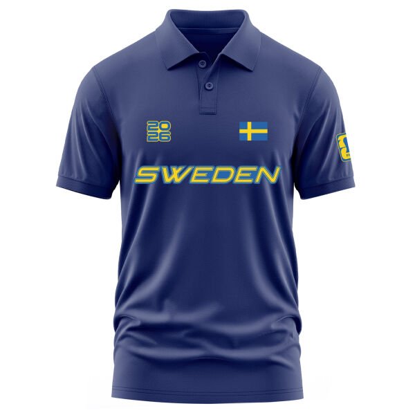 İsveç 2026 Polo Tişört S - İndigo Mavisi