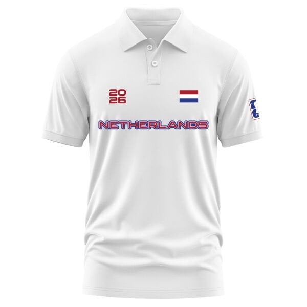 Hollanda 2026 Polo Tişört L - Beyaz