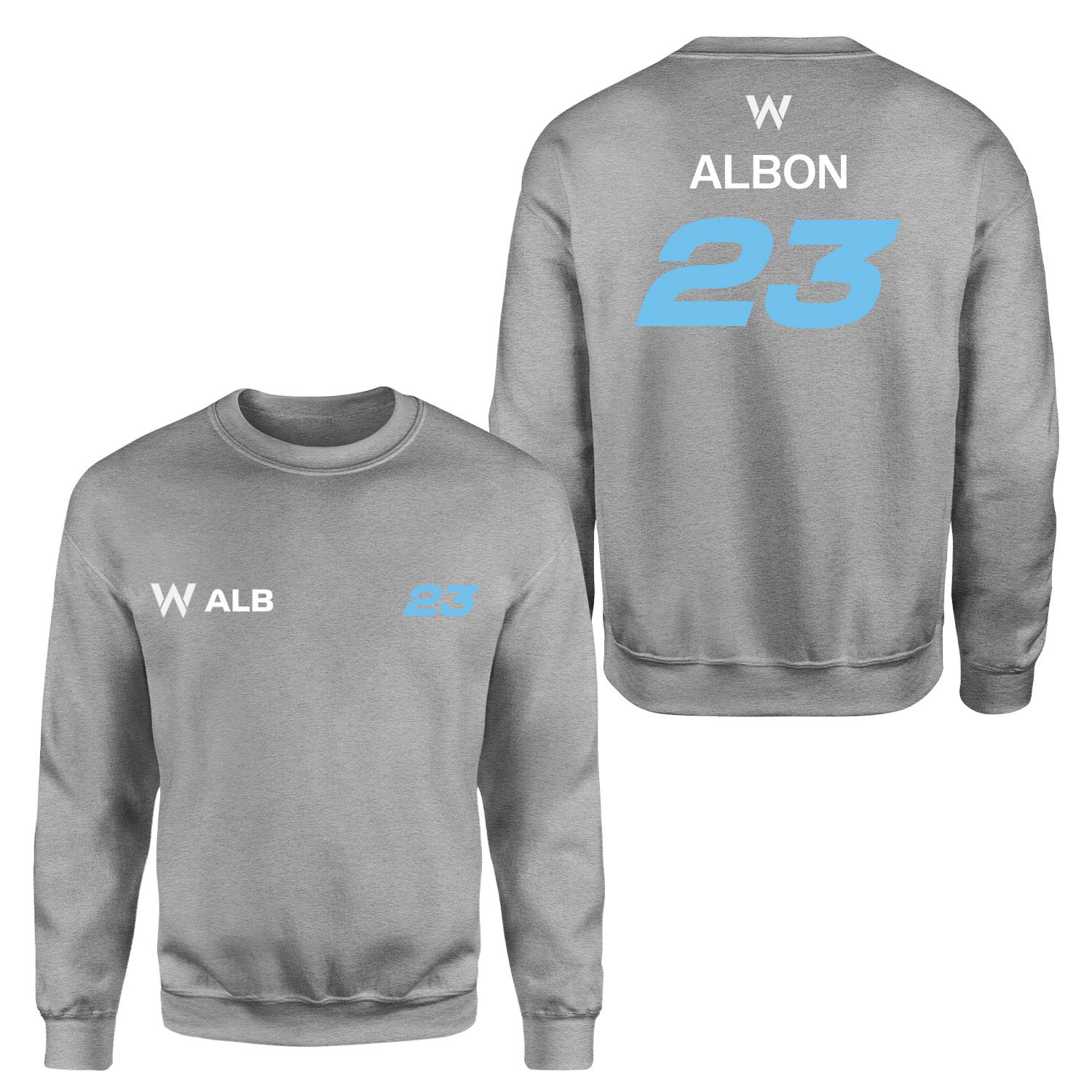 Alexander Albon 23 Driver Basic Sweatshirt S - Gri