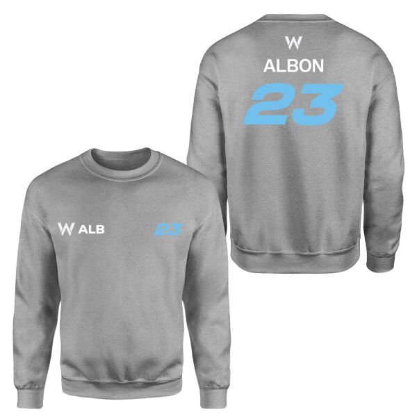 Alexander Albon 23 Driver Basic Sweatshirt S - Gri