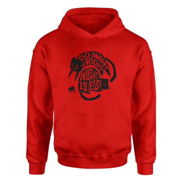 Do what is right, not what is easy Hoodie S - Kırmızı