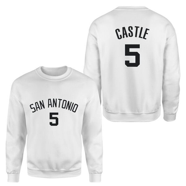 Stephon Castle San Antonio 5 Forma Sweatshirt L - Beyaz