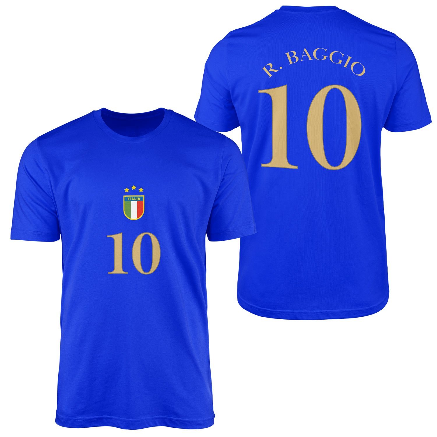 Roberto Baggio 10 Forma Tişört S - Mavi