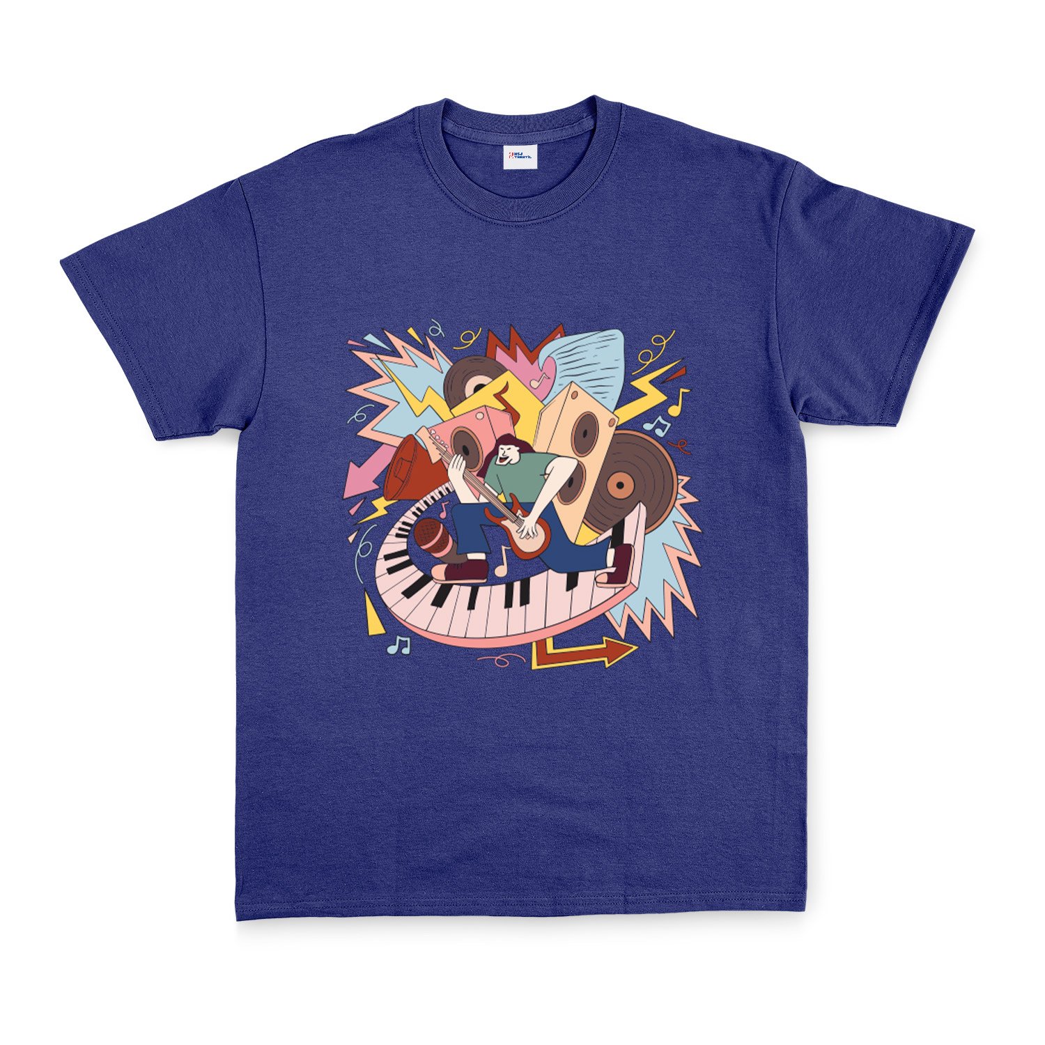 World of Music Tişört XXL - İndigo Mavisi