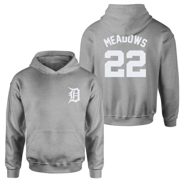 Parker Meadows 22 Detroit Tigers Jersey Hoodie L - Gri