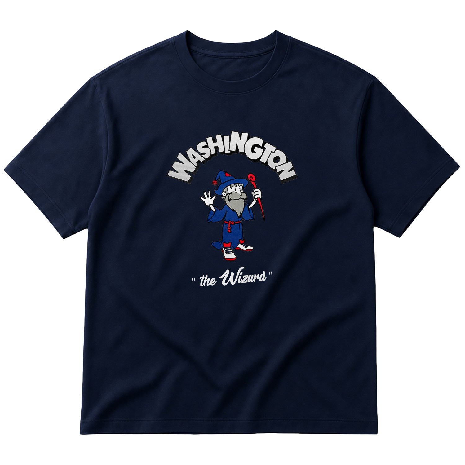 Wizards Cartoon Oversize Tişört L - İndigo Mavisi