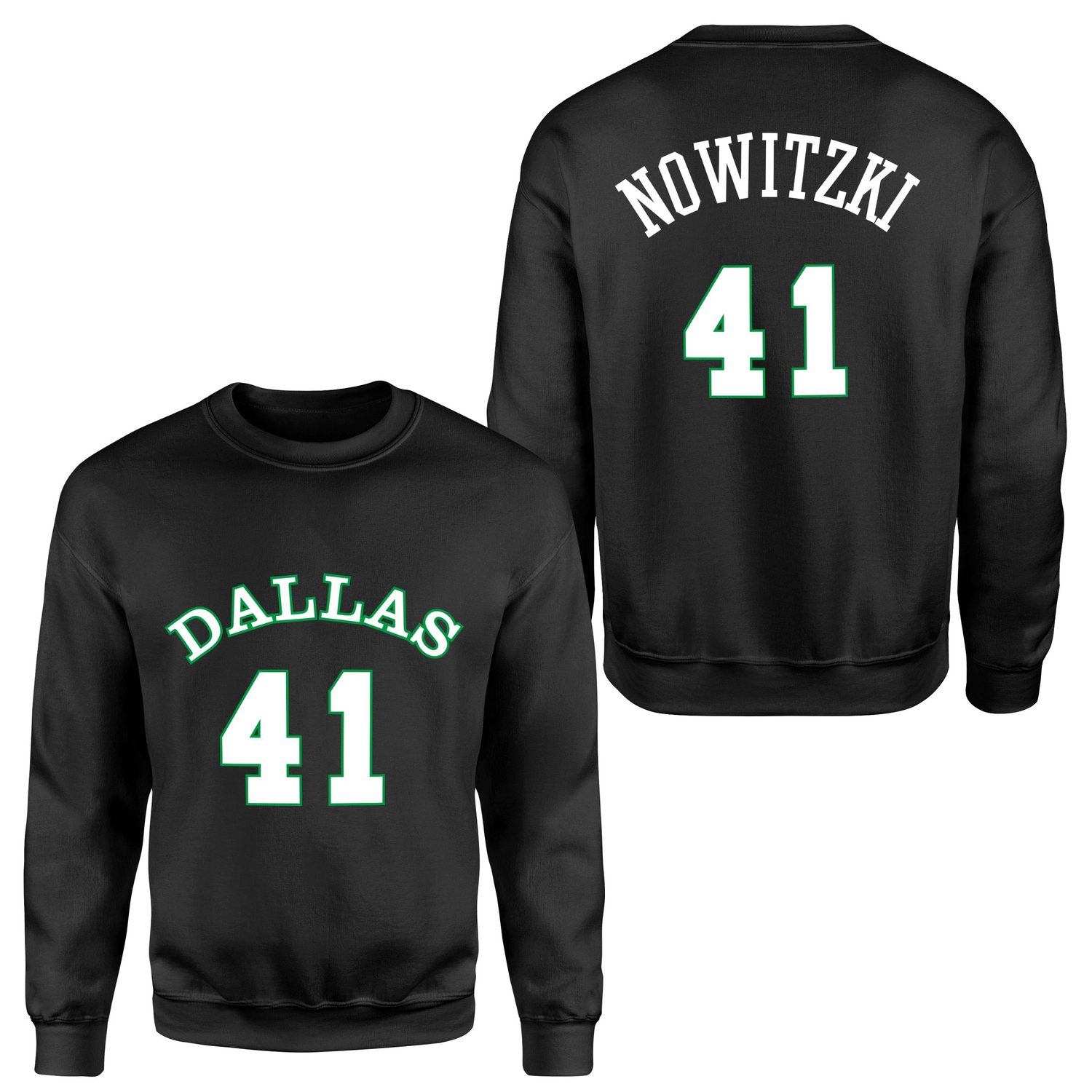 Dirk Nowitzki 41 Forma Sweatshirt M - Siyah