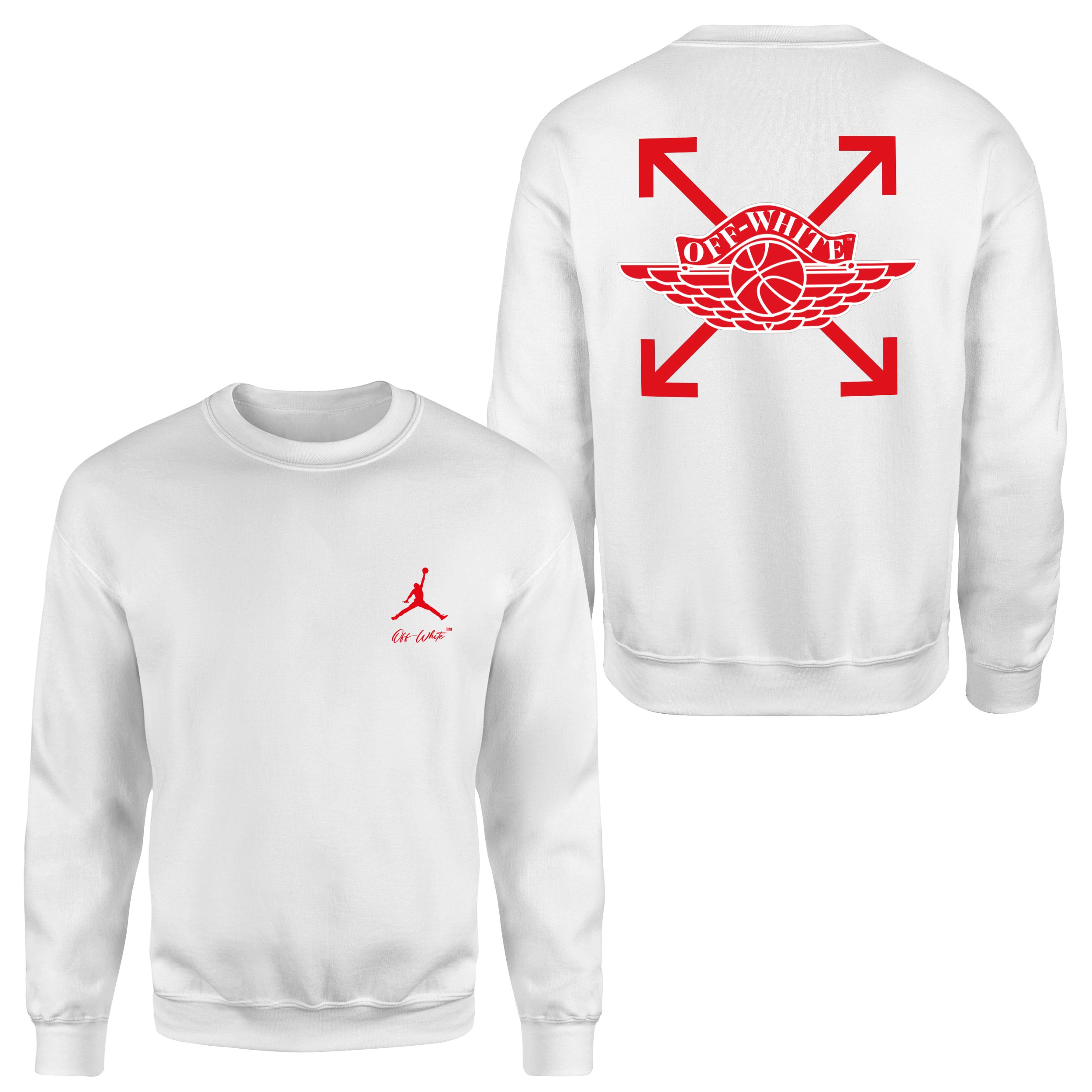 Air Jordan OFF Sweatshirt L - Beyaz