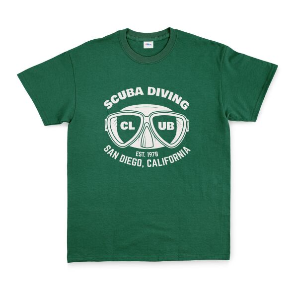 Scuba Diving Club Tişört XL - Nefti Yeşili
