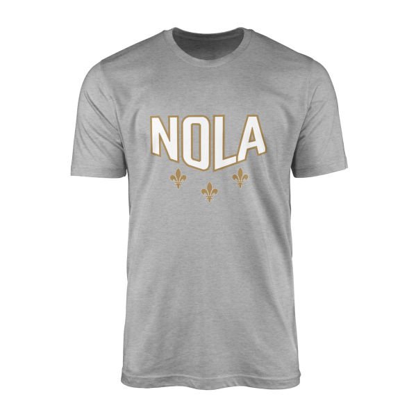 Fleur-de-lis New Orleans Tişört XL - Gri