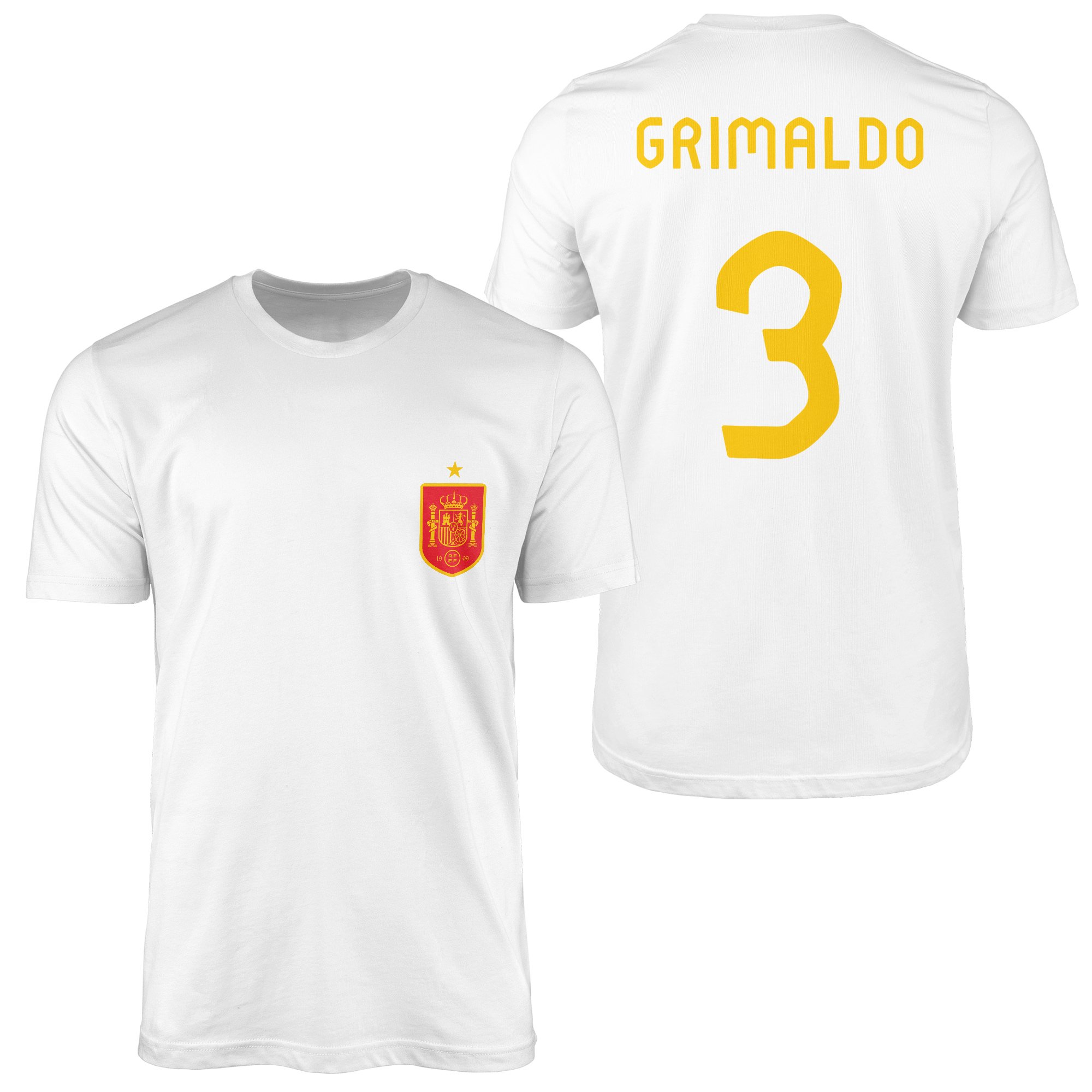 Grimaldo | İspanya 2024 Forma Tişört S - Beyaz