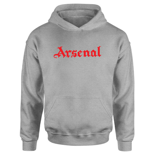 Arsenal Black Letters R Hoodie M - Gri