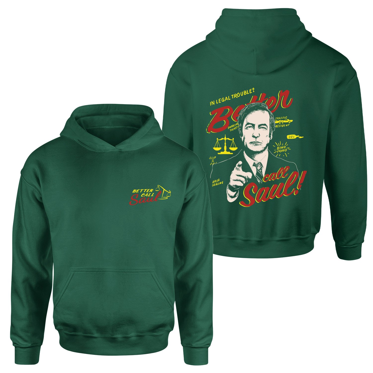 Call Saul Goodman | Better Call Saul Hoodie XXL - Nefti Yeşili